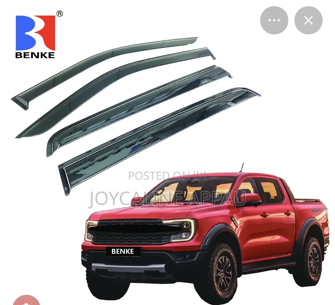 Ford Ranger 2019 to 2026 Original Window Shade Visor/Rain Guard