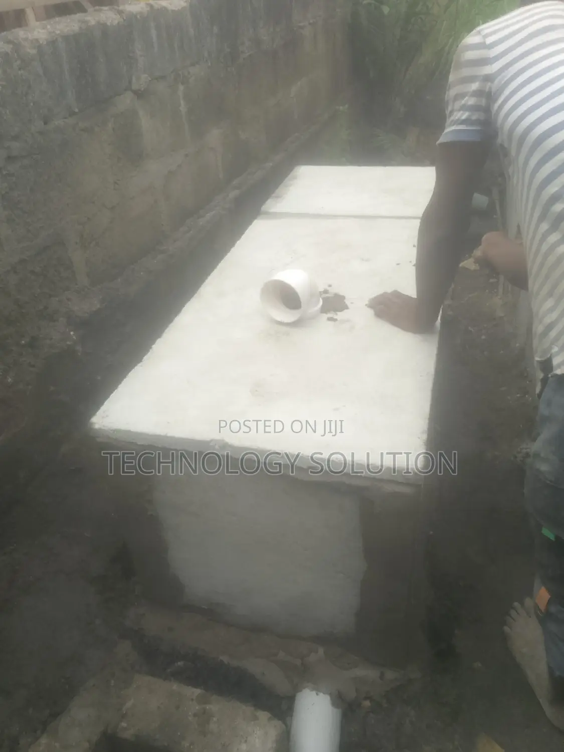 Inside Bathroom With Wc Toilet and Biodigester