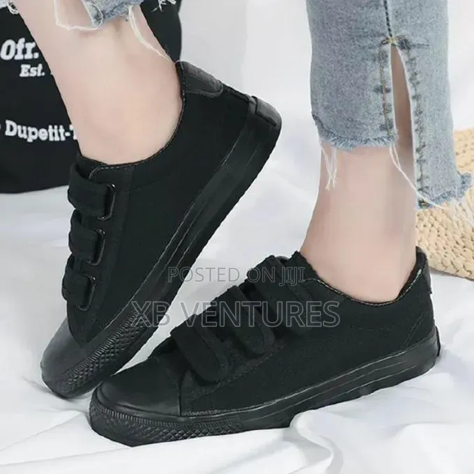 Flat Canvas Shoes Velcro Korean Style