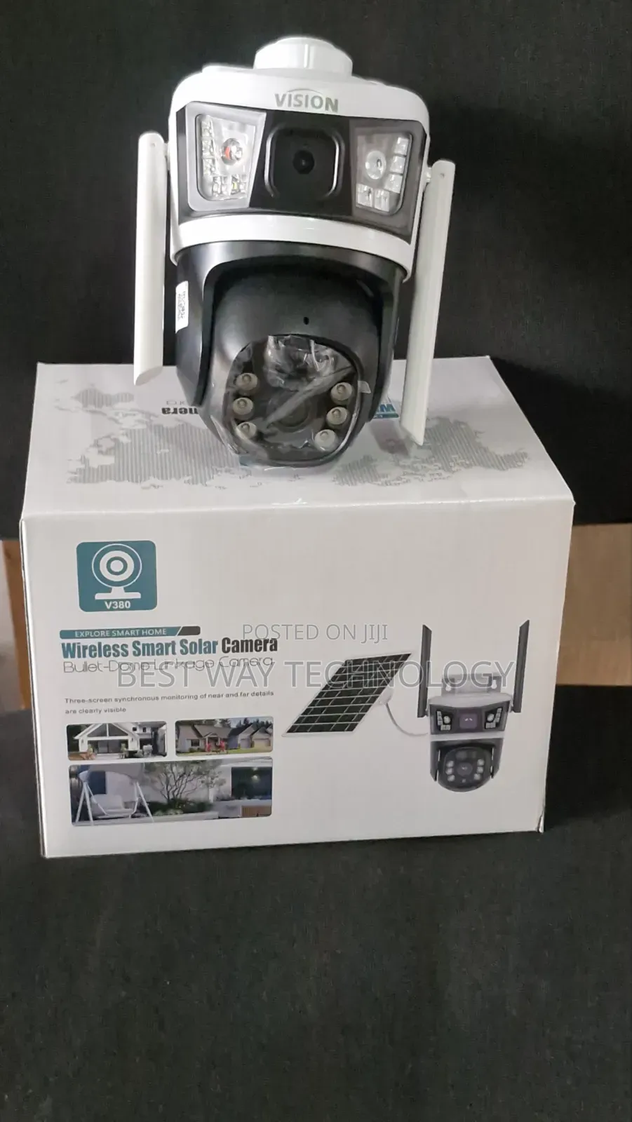 4g PTZ Solar Camera V380 Pro Dual Lens