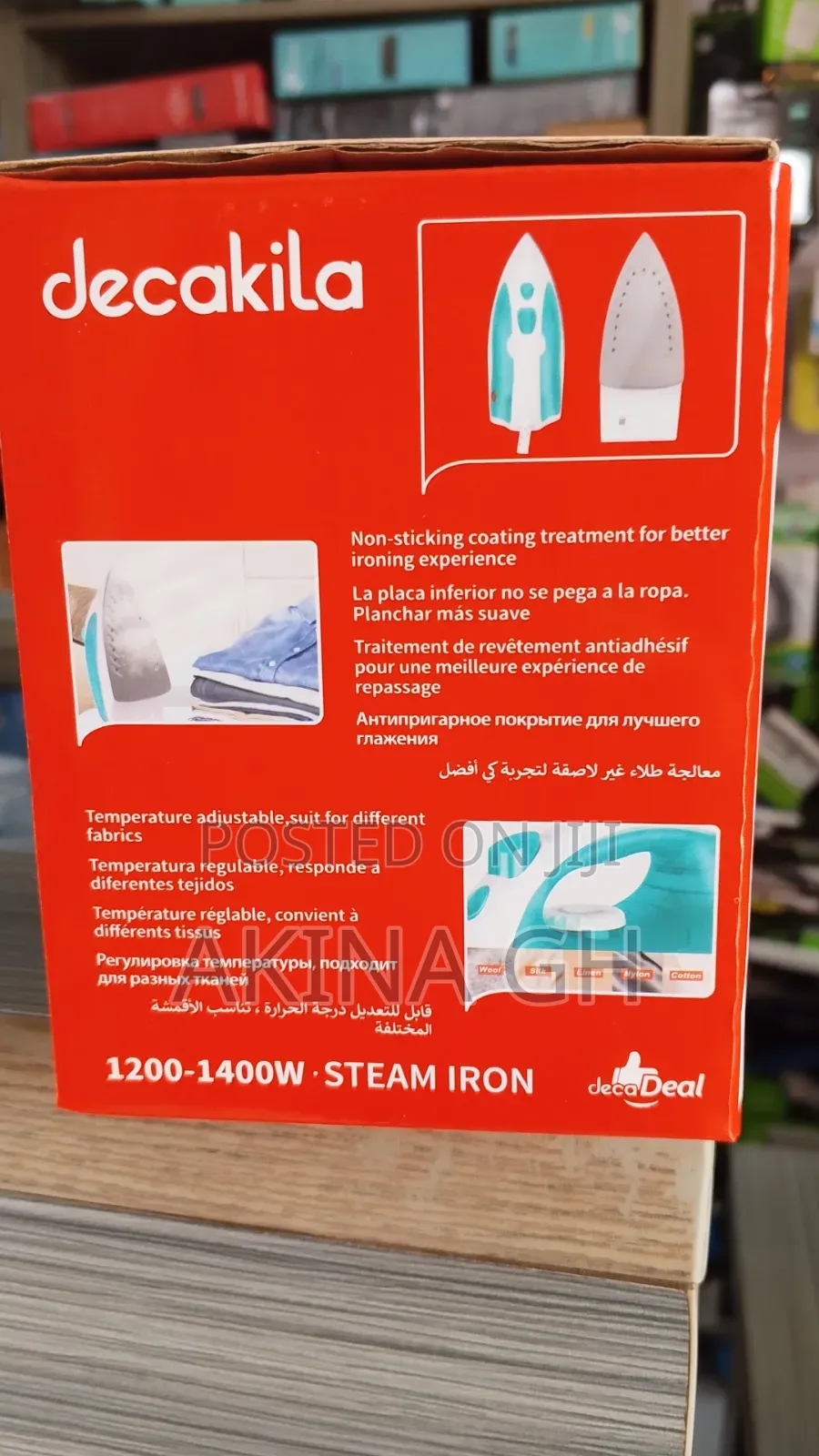 Decakila 1400w Steam Iron KEEN019V