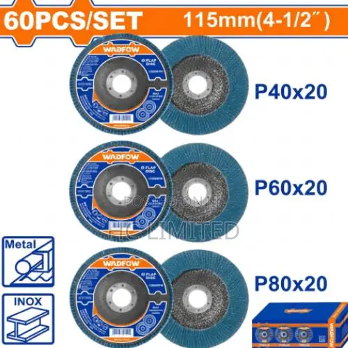 WADFOW Flap Disc Aluoxide 60 PCS Set - WYL1355