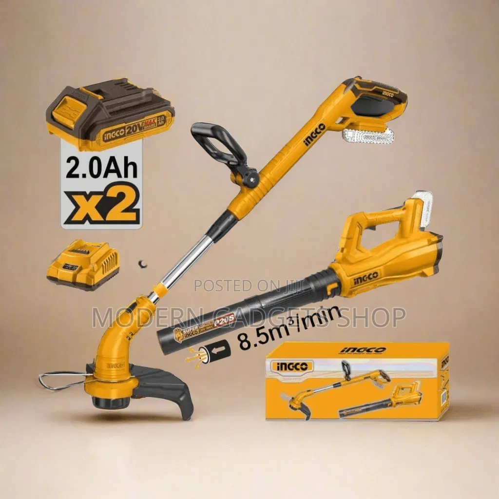 20V Lithium Grass Cutter Hand Blower Set With Battery Charger