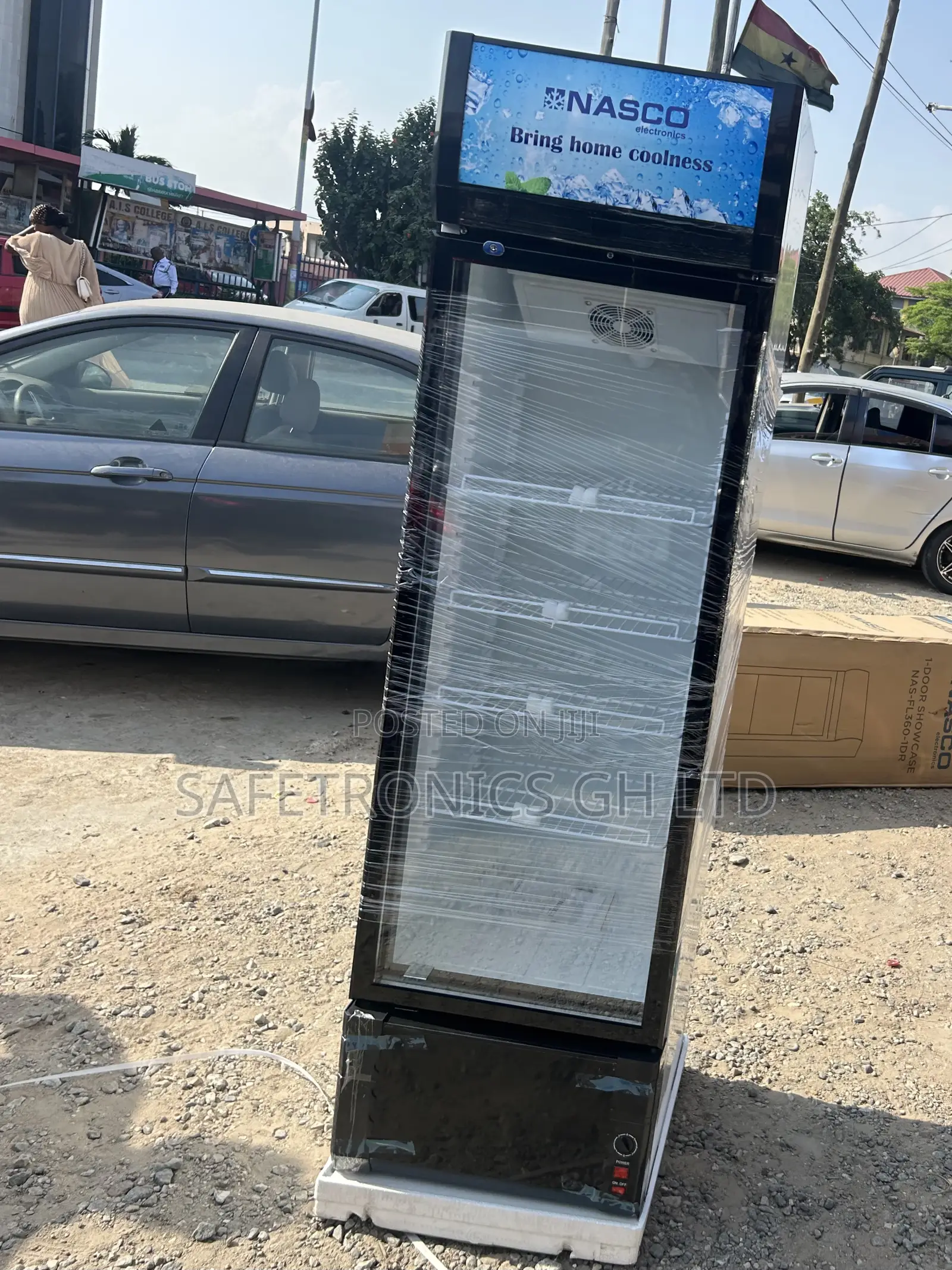 Available Glass Nasco 358L Display Fridge (NAS-FL400-1DR)