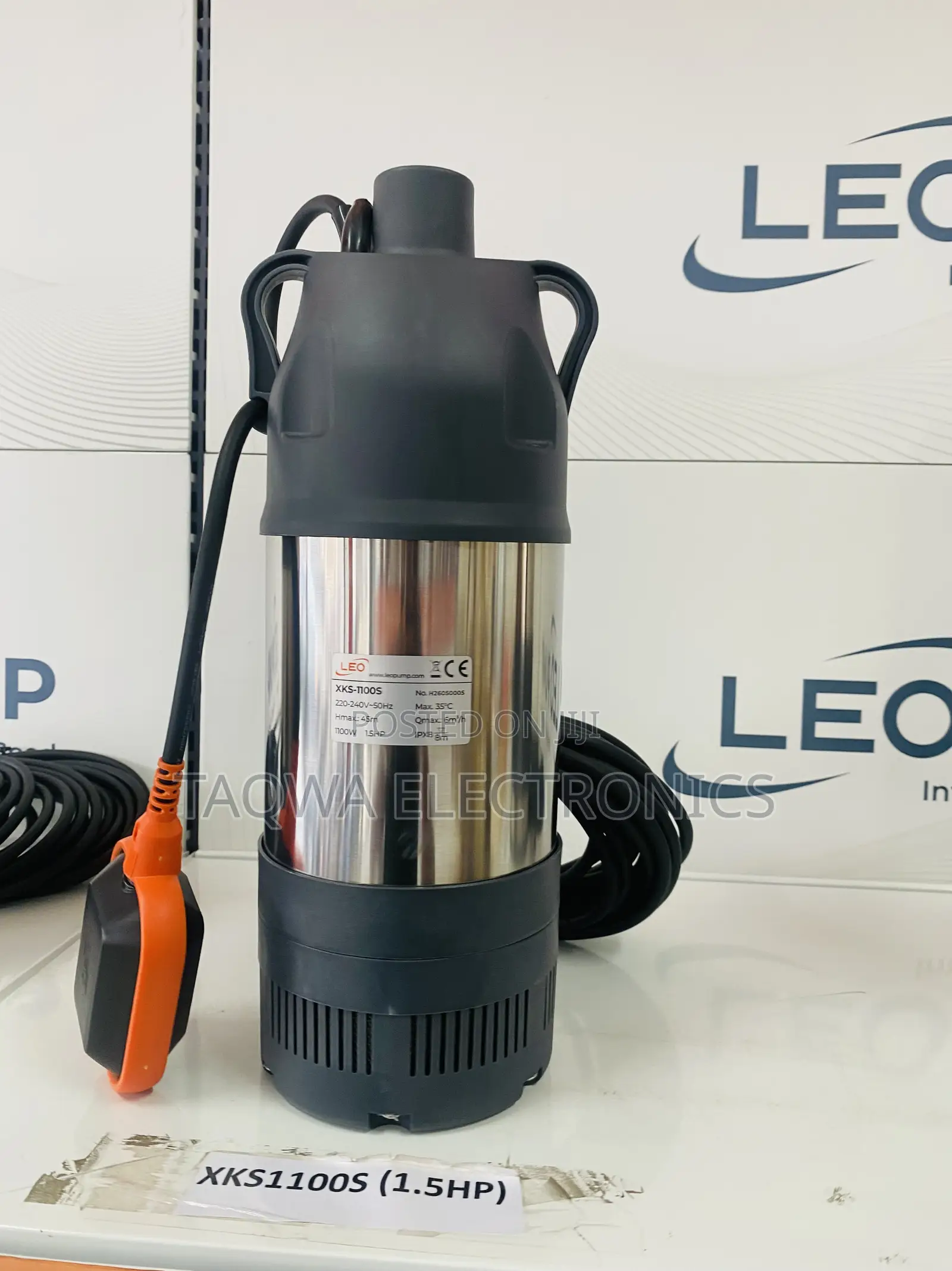 Rust-Free Leo 1.5hp Garden Submersible Pump
