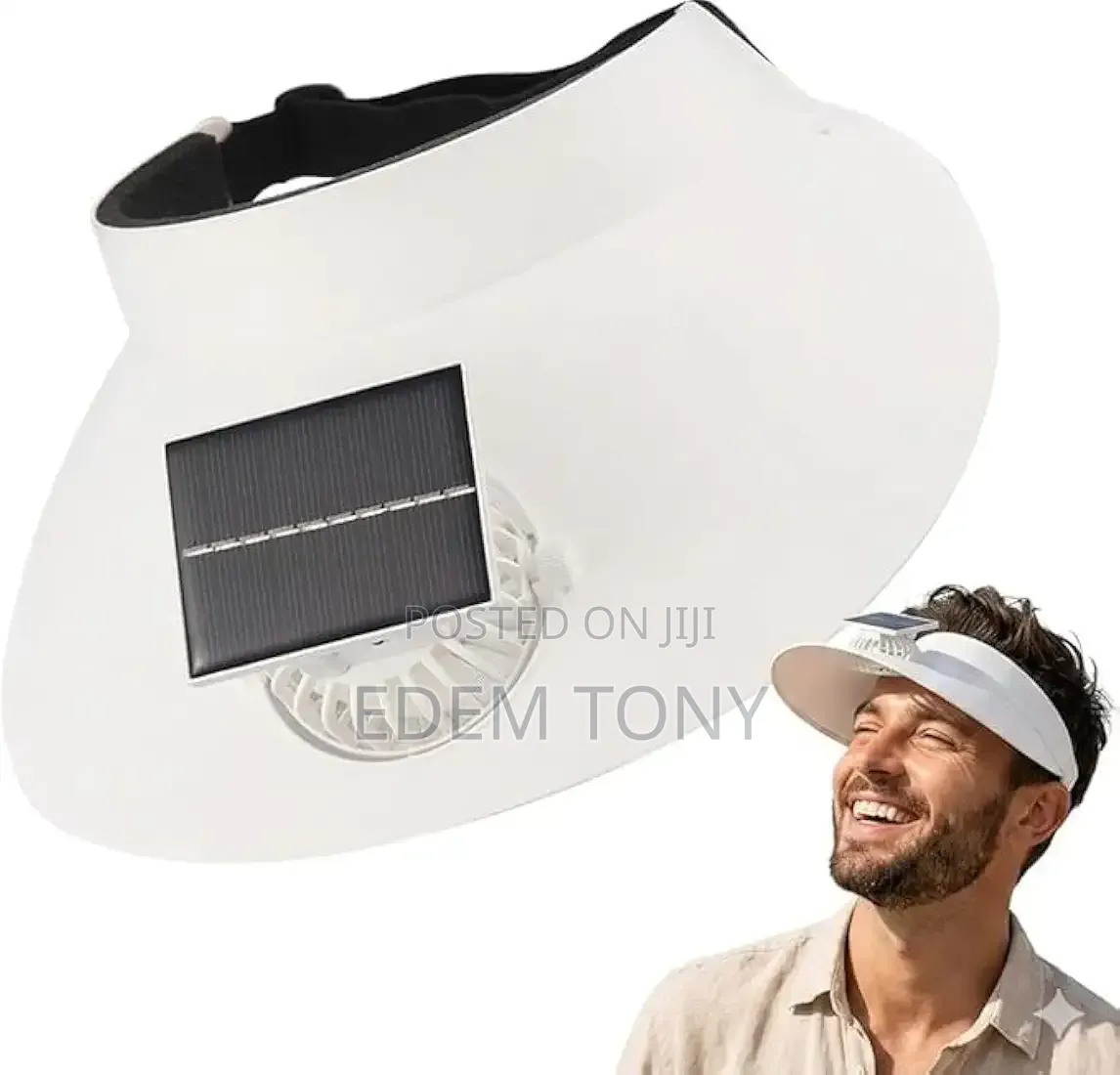 Drumstone Rechargeable/Solar Fan Sun Visor Hat for Women Men