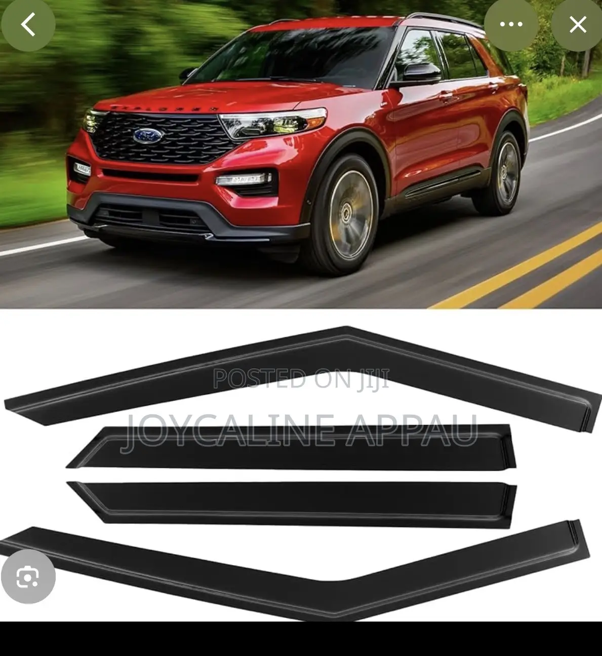 Ford Explorer 2013 to 2023 Door Window Shade Visor/Rain Guard
