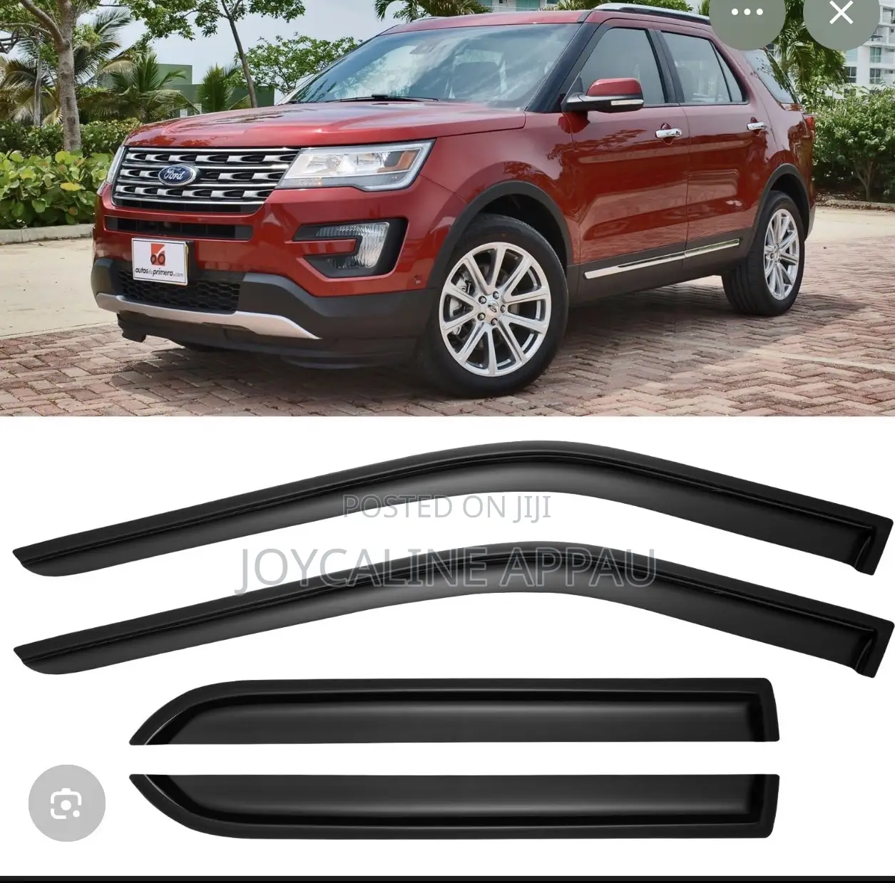 Ford Explorer 2013 to 2023 Door Window Shade Visor/Rain Guard