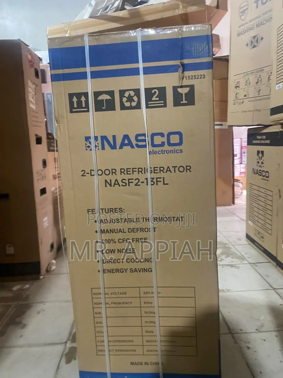 Extremely Durable Nasco NASF2-13FL 2 Door Refrigerator 