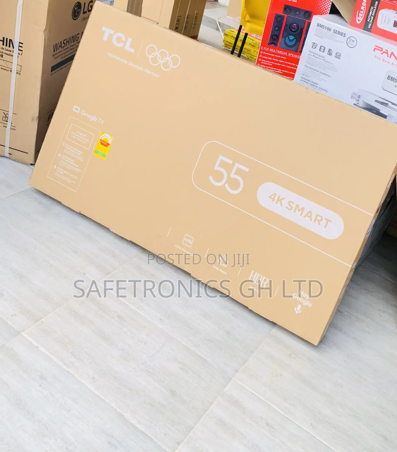 Super Sleek TCL 55" Uhd Smart Android TV 55p635