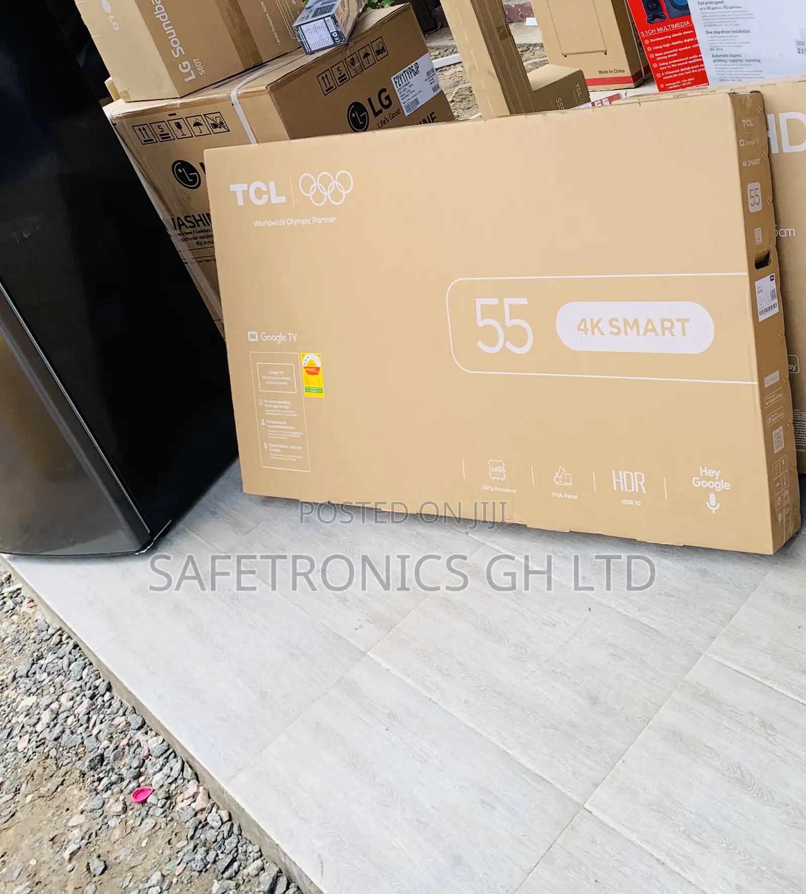 Neatly Boxed TCL 55" Uhd Smart Android TV 55p635