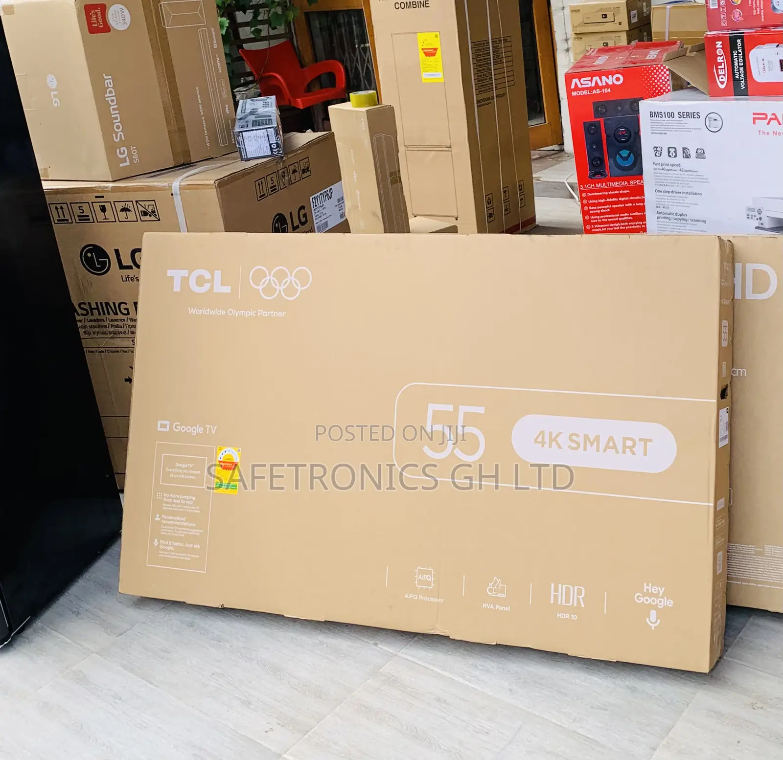 High Efficiency TCL 55" Uhd Smart Android TV 55p635