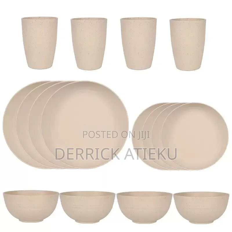 16pcs Microwave Safe Plastic Dinner Set