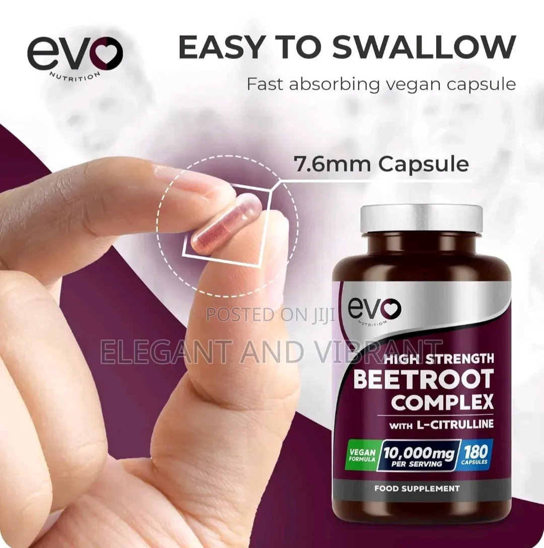 Beetroot Capsules 10000mg - High Strength Beetroot Supplement 180 Caps