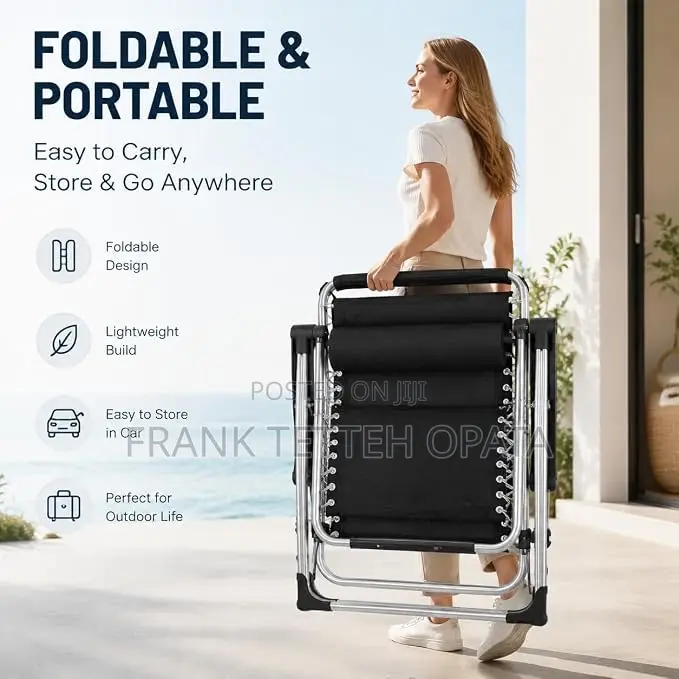 FICISOG Zero Gravity Chair, Reclining Lounge Chair With Cushion