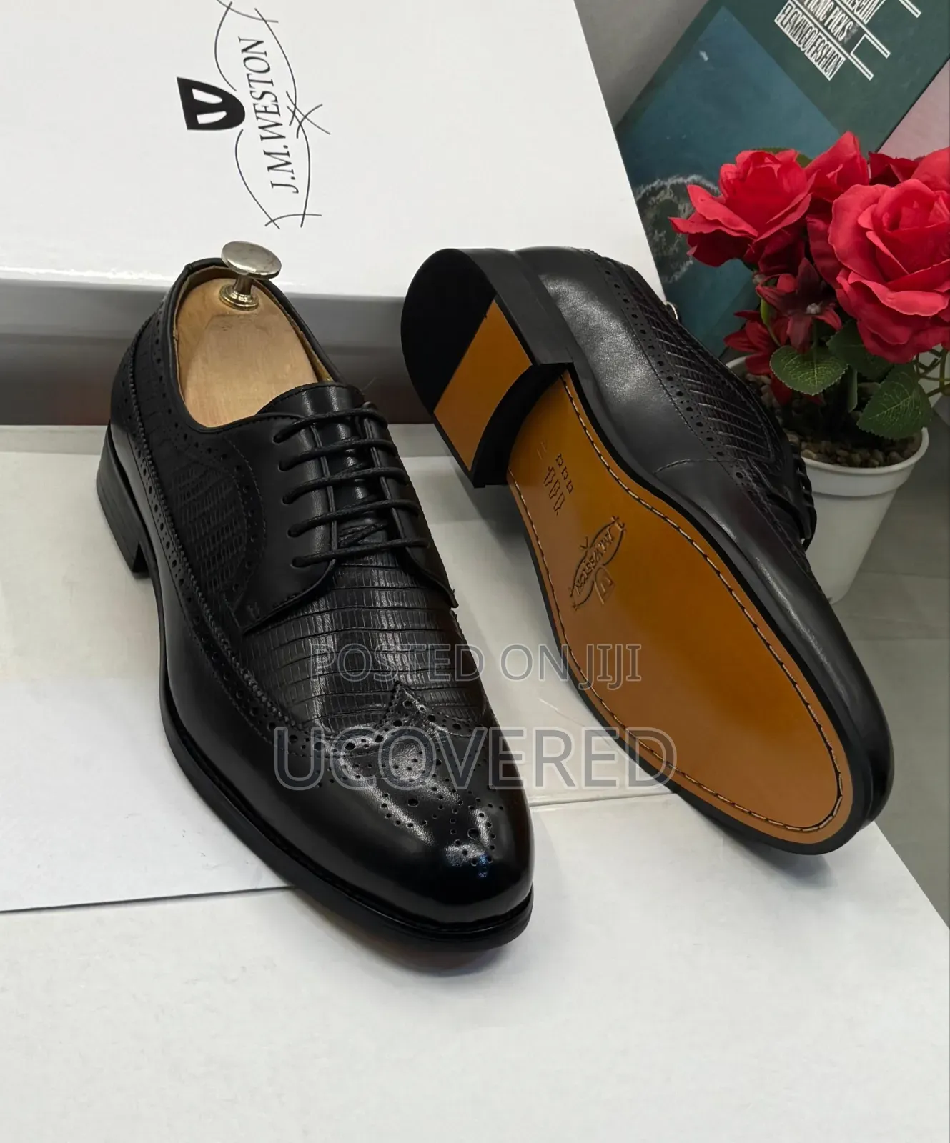 J.M. Weston Black/Brown Dress Shoes