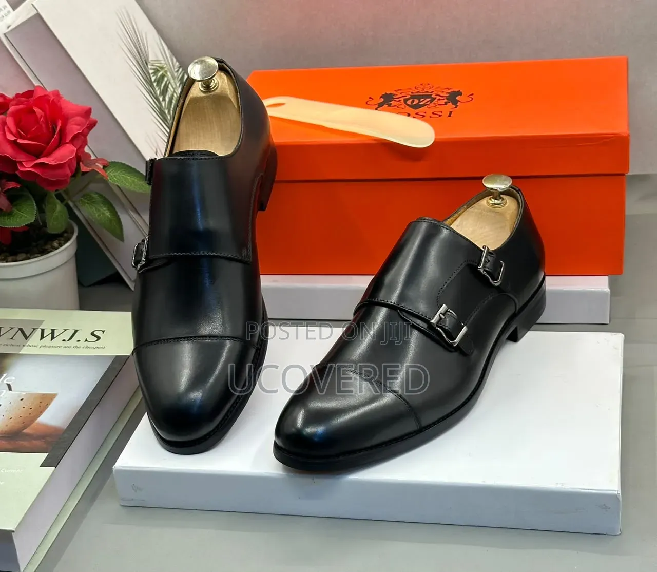 Rossi Brand Men's Double Monk Strap Shoes
