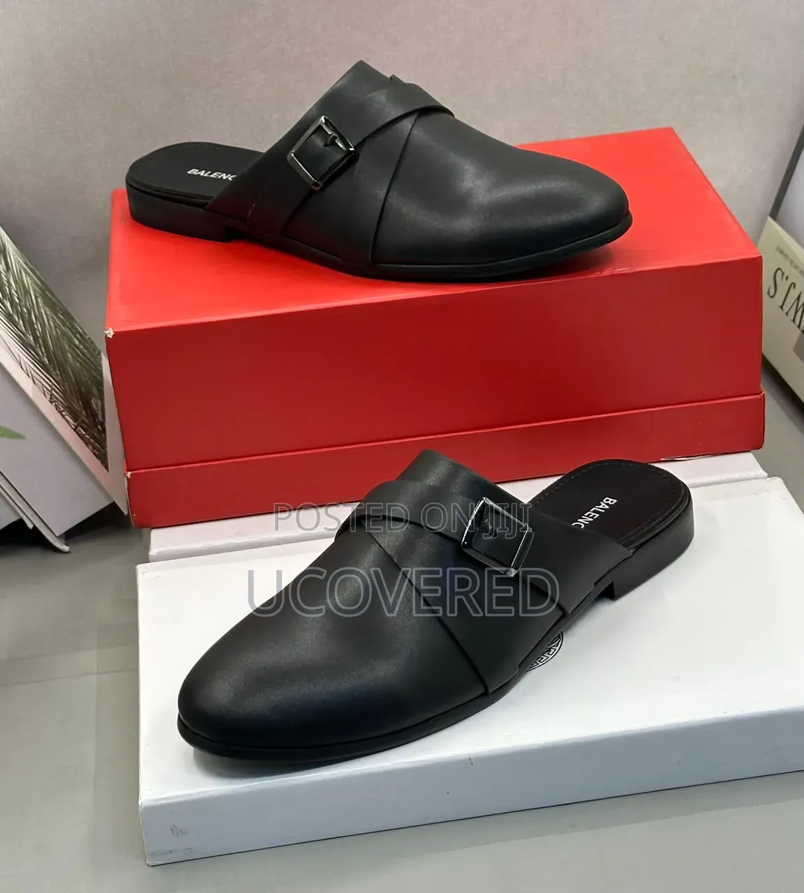 Balenciaga Men's Leather Half Shoes