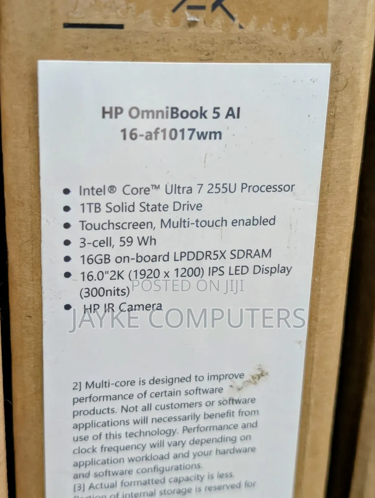 New Laptop HP OmniBook 5 16" 16GB Intel Core Ultra 7 SSD 1T