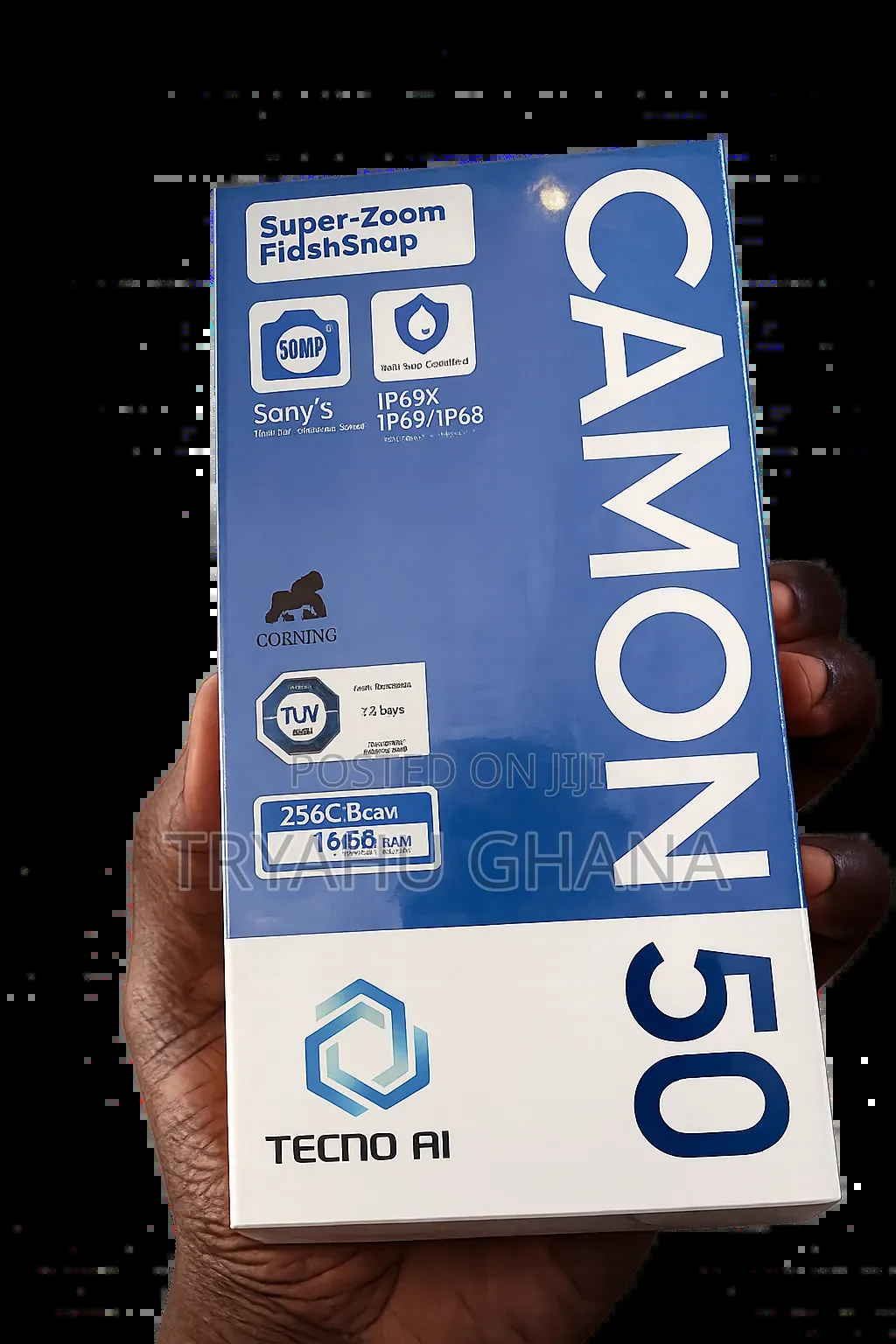 New Tecno Camon 50 256 GB Black