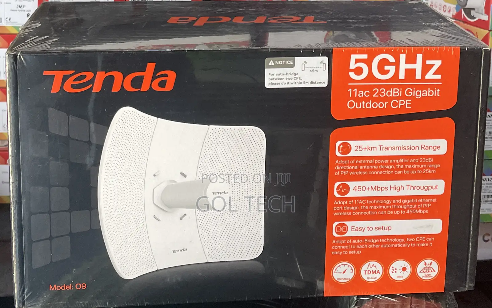 Tenda 5GHZ 11ac 23dBi Gigabit Outdoor CPE