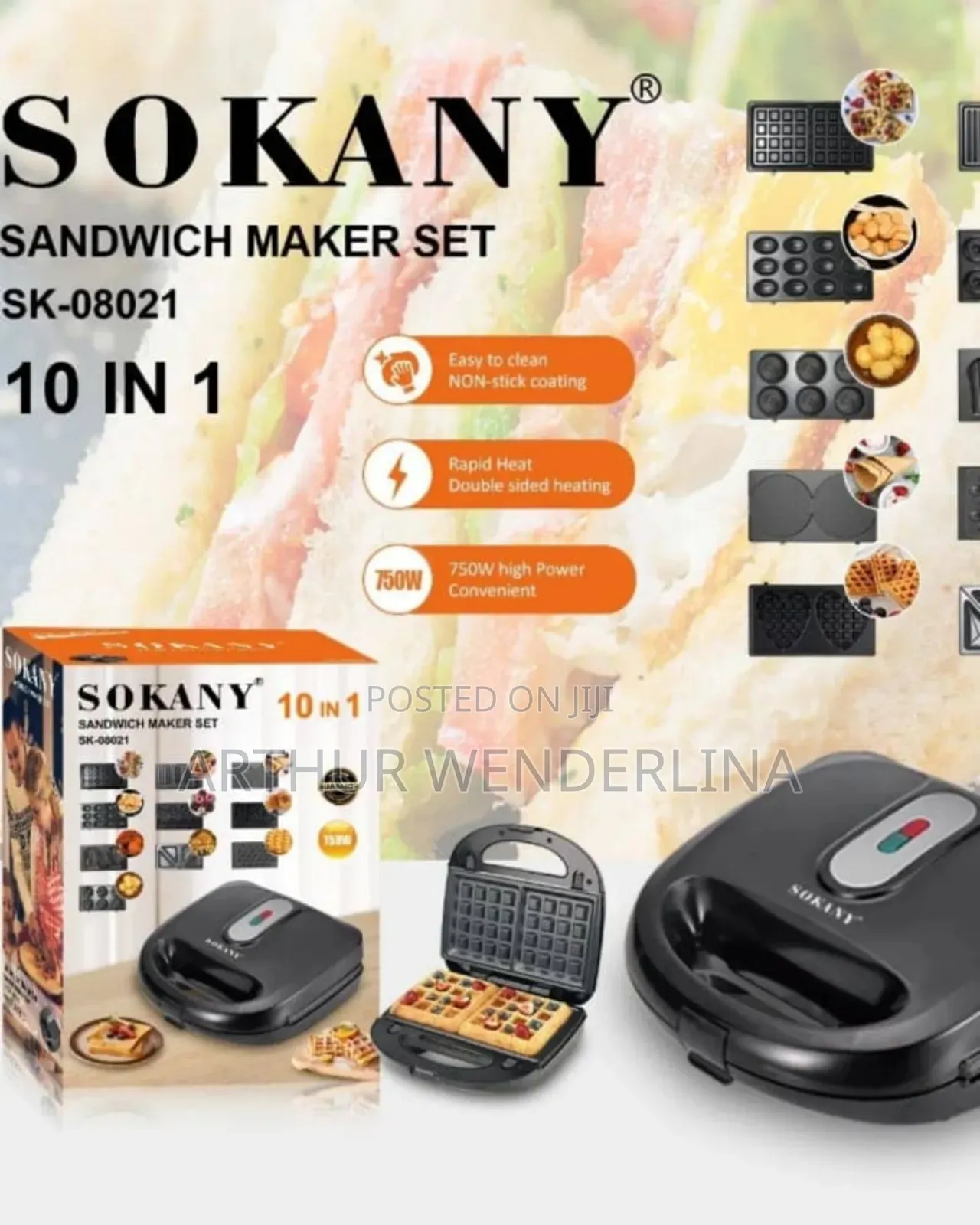 Sokany 10 in 1 Sandwich Maker