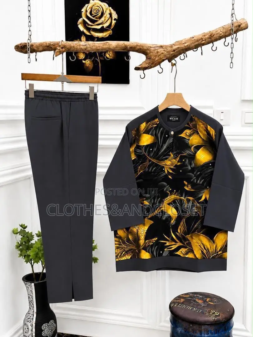 Two-Piece African Senator Suit