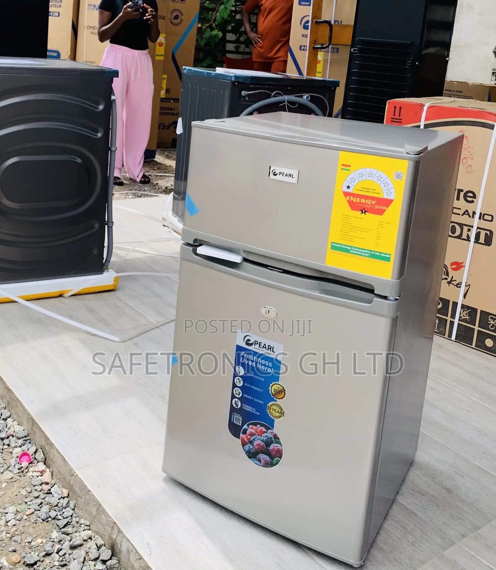Shop Unique Pearl PF-235T-1A Double-Door Table-Top Refrigerator