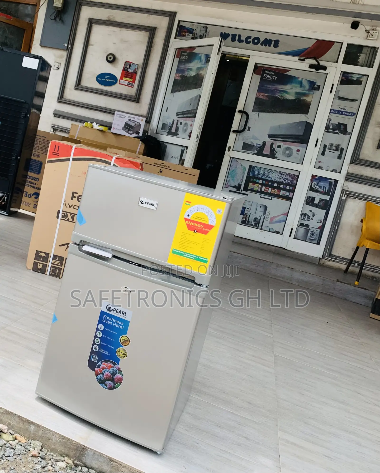 Shop Unique Pearl PF-235T-1A Double-Door Table-Top Refrigerator