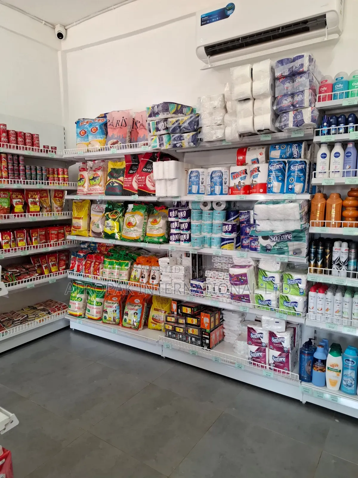 Supermarket Shelves Made in Ghana