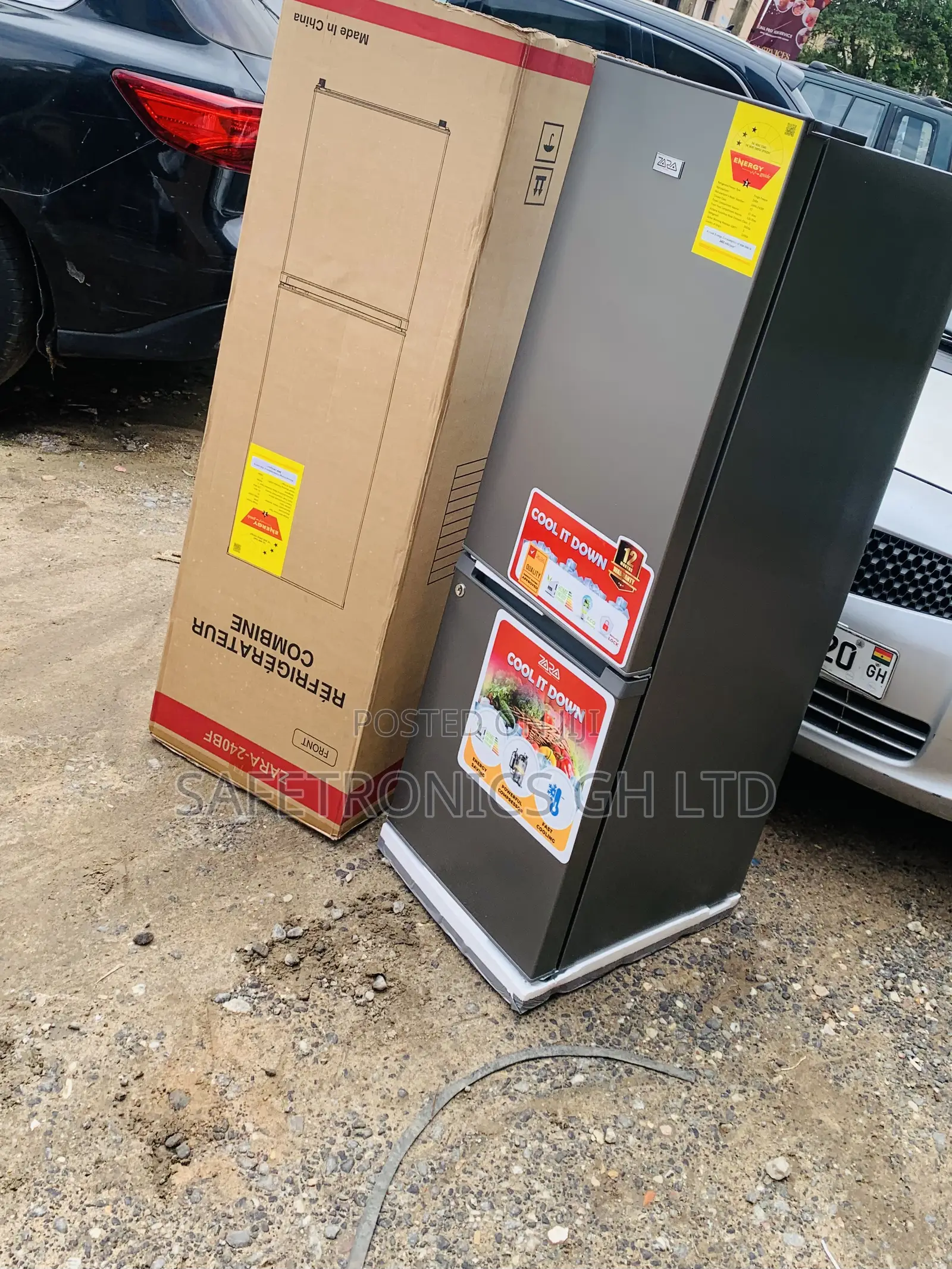 Super New Zara-240bf Two-Door Refrigerator Bottom Mount 201L