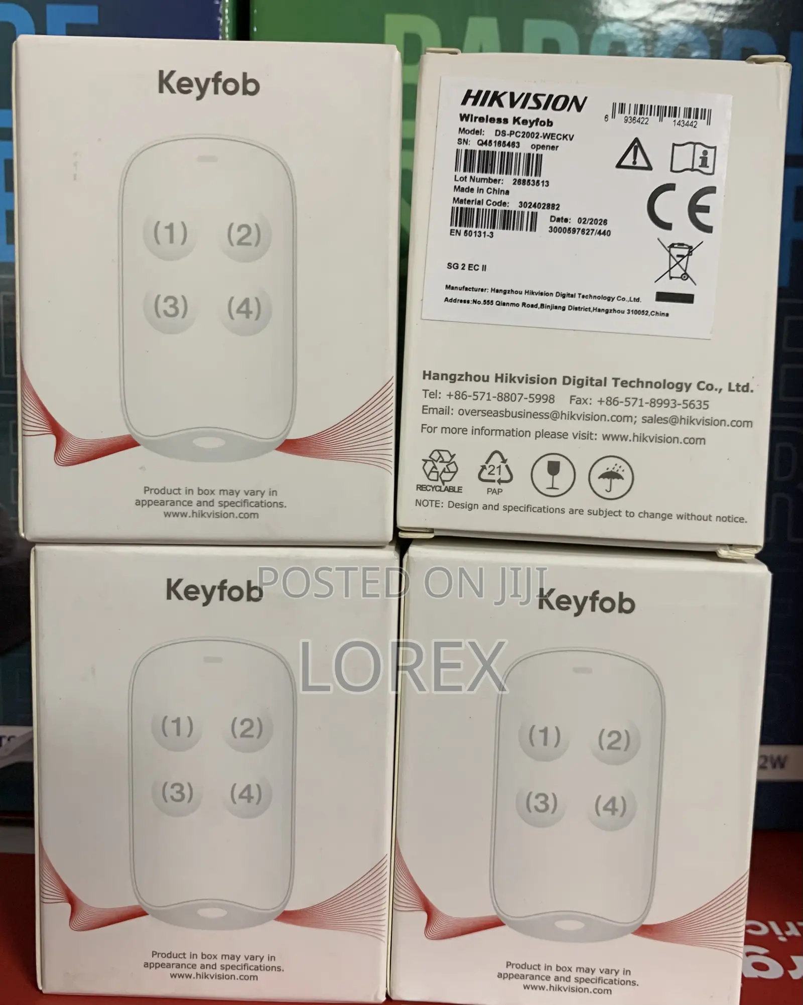 Hikvision Wireless Keyfob for Gate Motor Remote PC2002-WECKV
