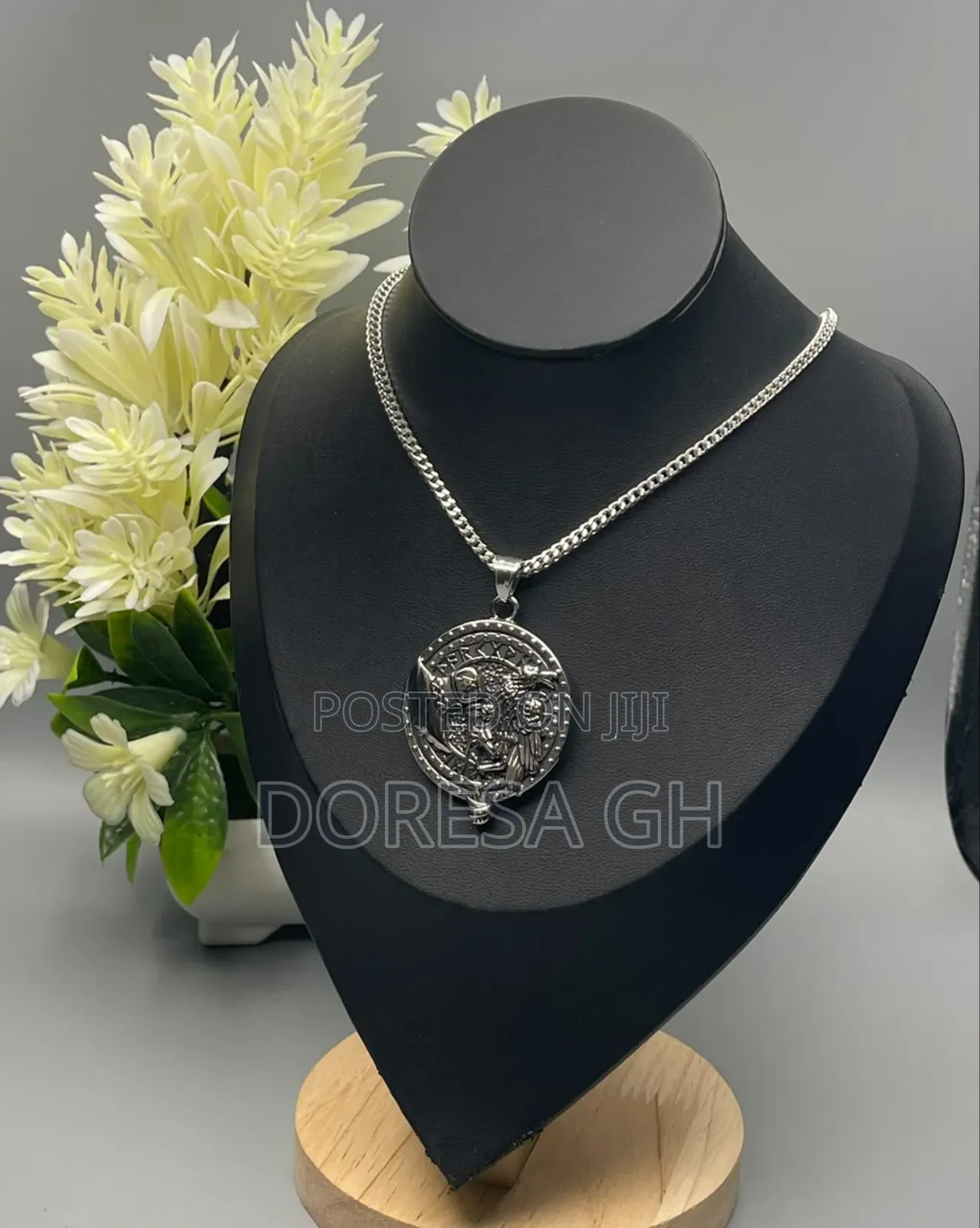 Men’S Silver Necklace With Pendant–Silver Chain for Men in Accra,Ghana