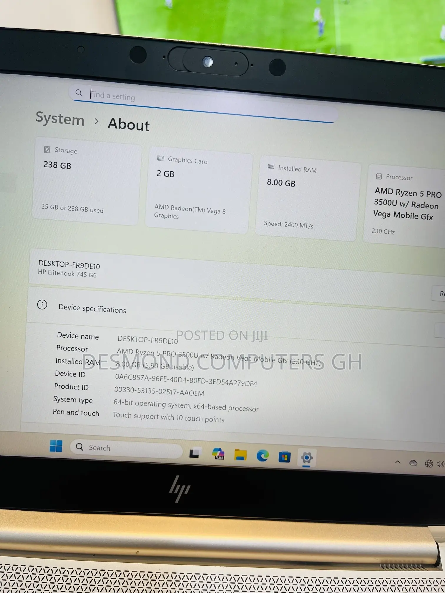 Laptop HP EliteBook 745 G6 8GB AMD Ryzen 5 SSD 256GB