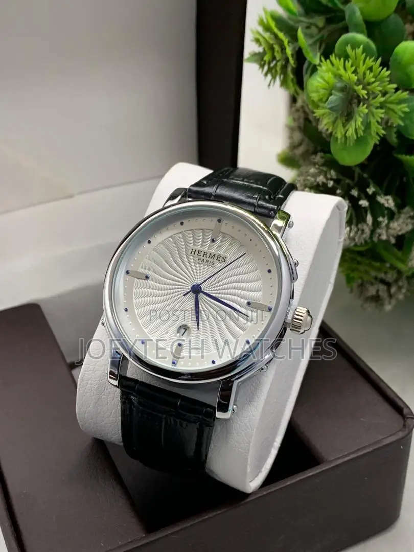 Hermes Analog Leather Watch