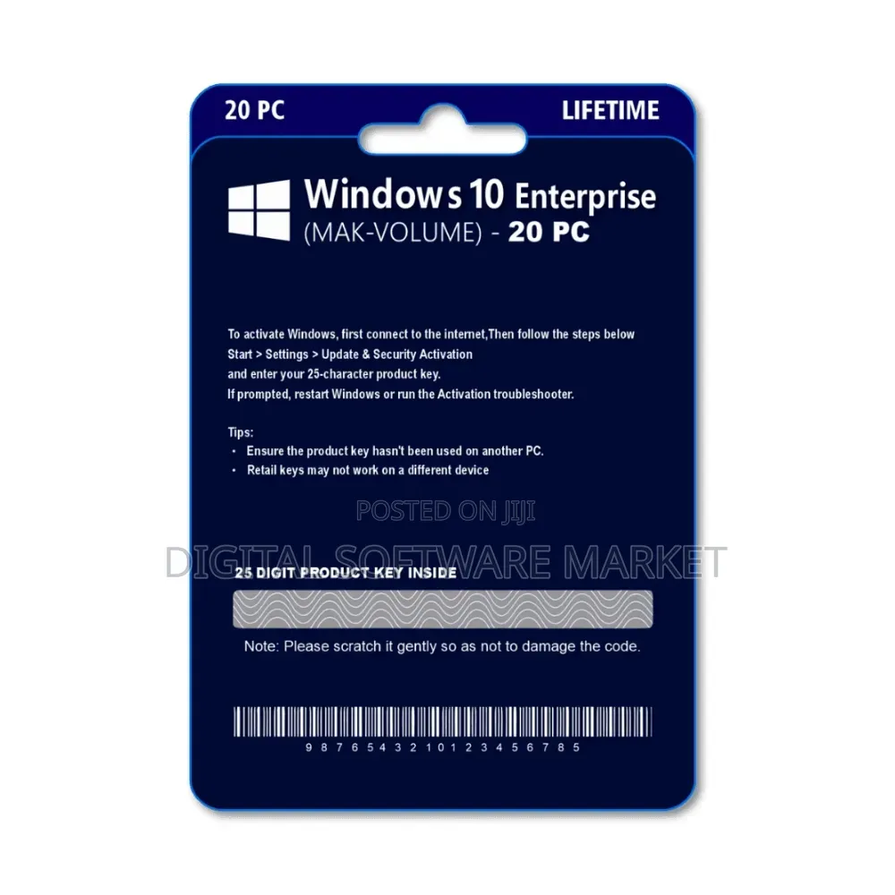 Windows 10 Enterprise 1 Original License Key 20PC