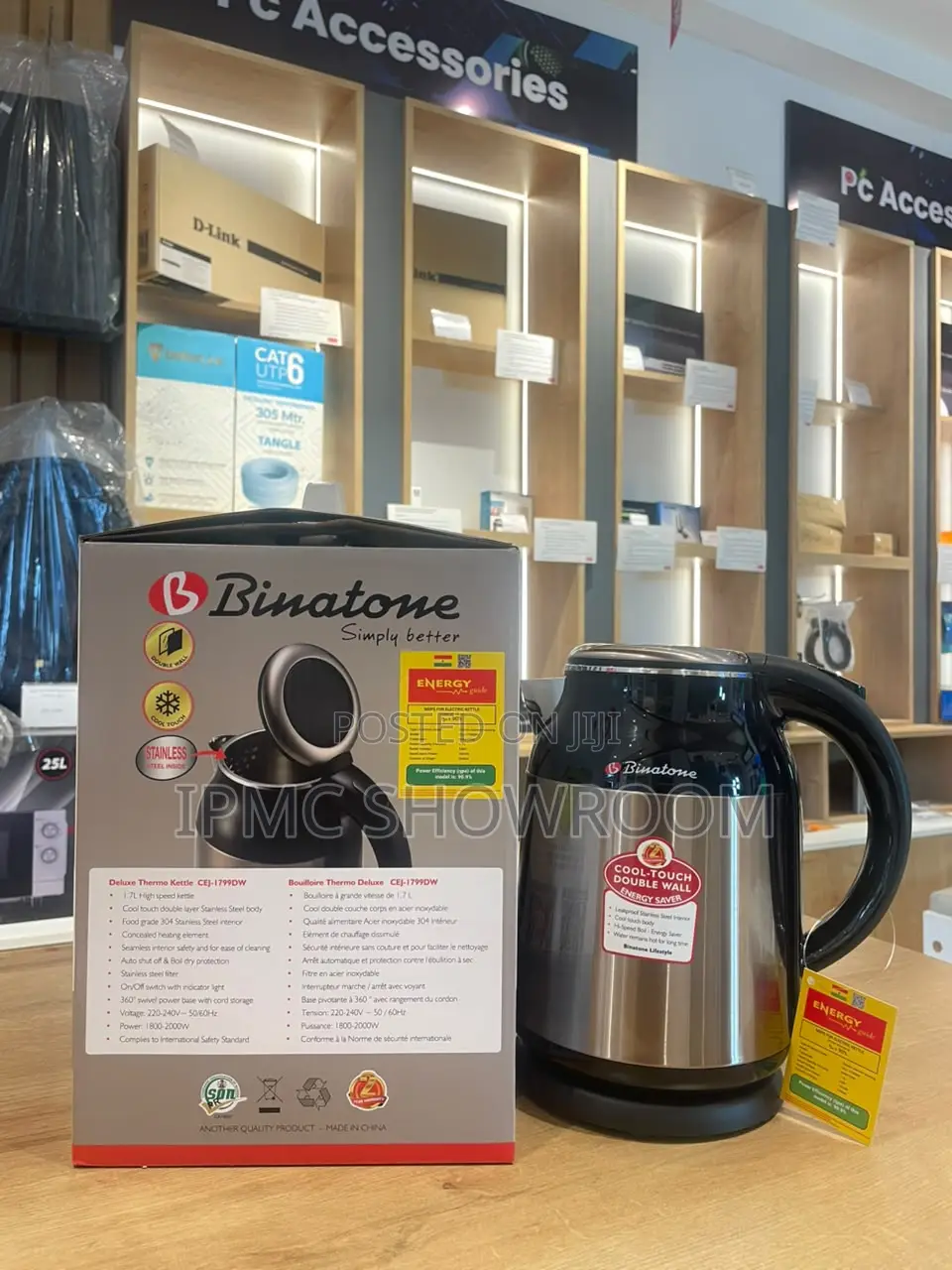 Binatone Deluxe Thermo Kettle Cej-1799dw