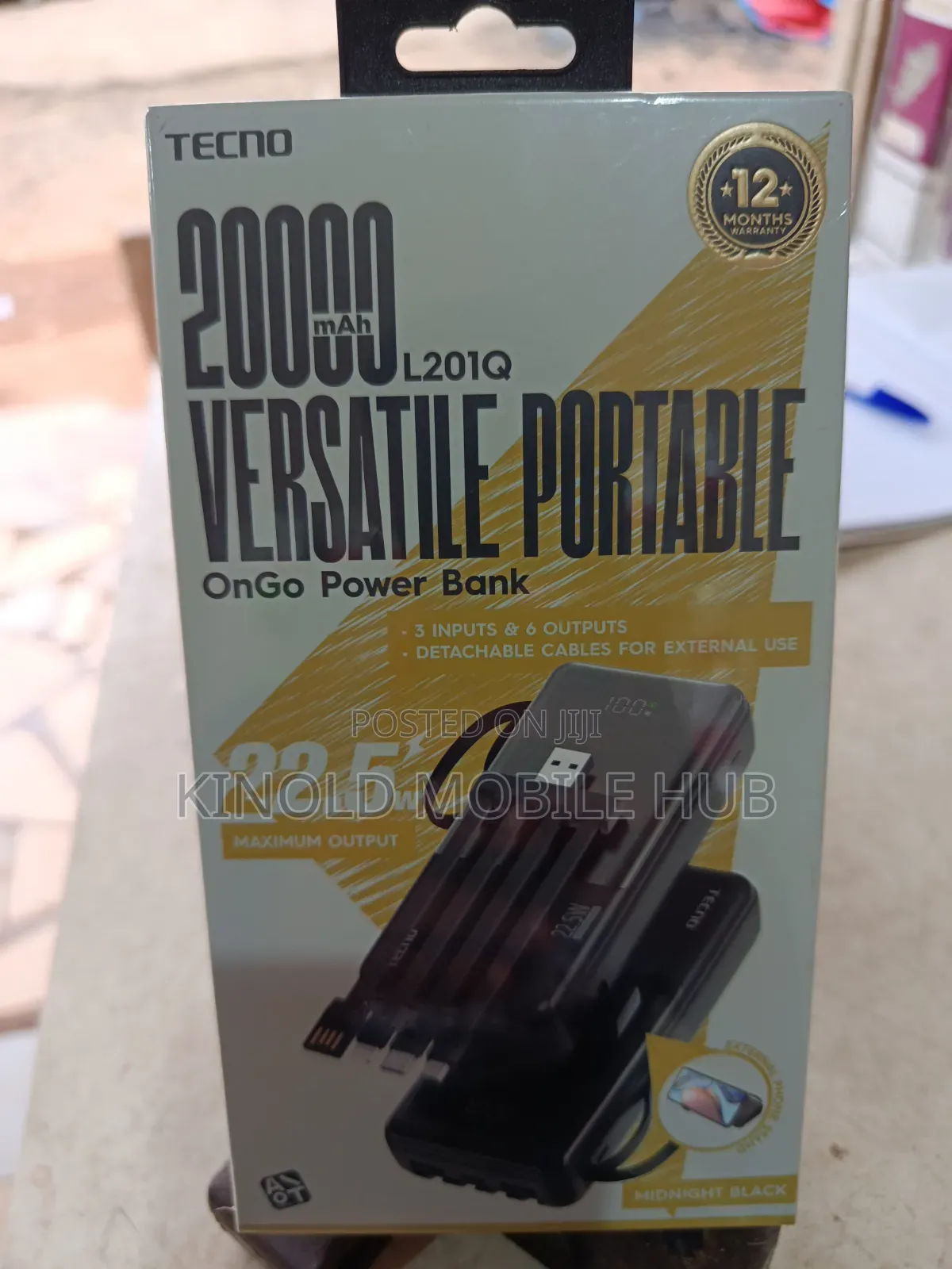 Tecno 20000mAh L201Q OnGo Power Bank