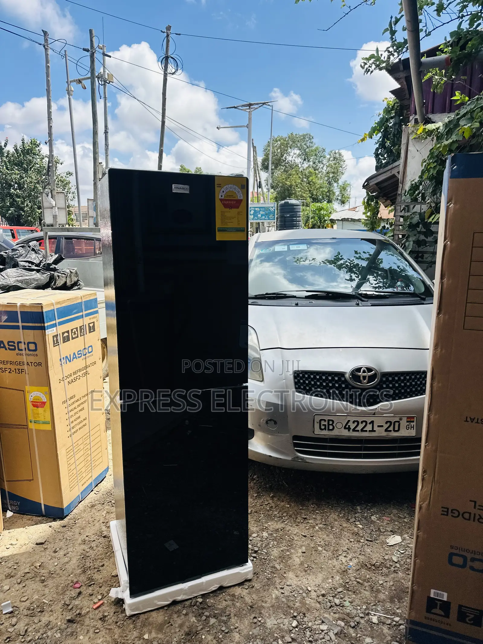 Energy Efficiency Double Door Fridge Nasco NASD2-24fl Nasco Black