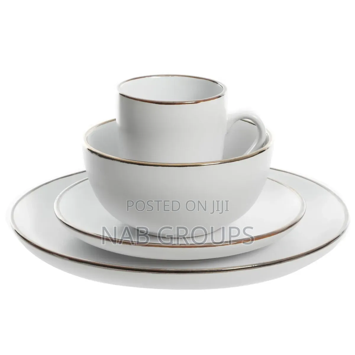 16pcs Matte White Dinner Set