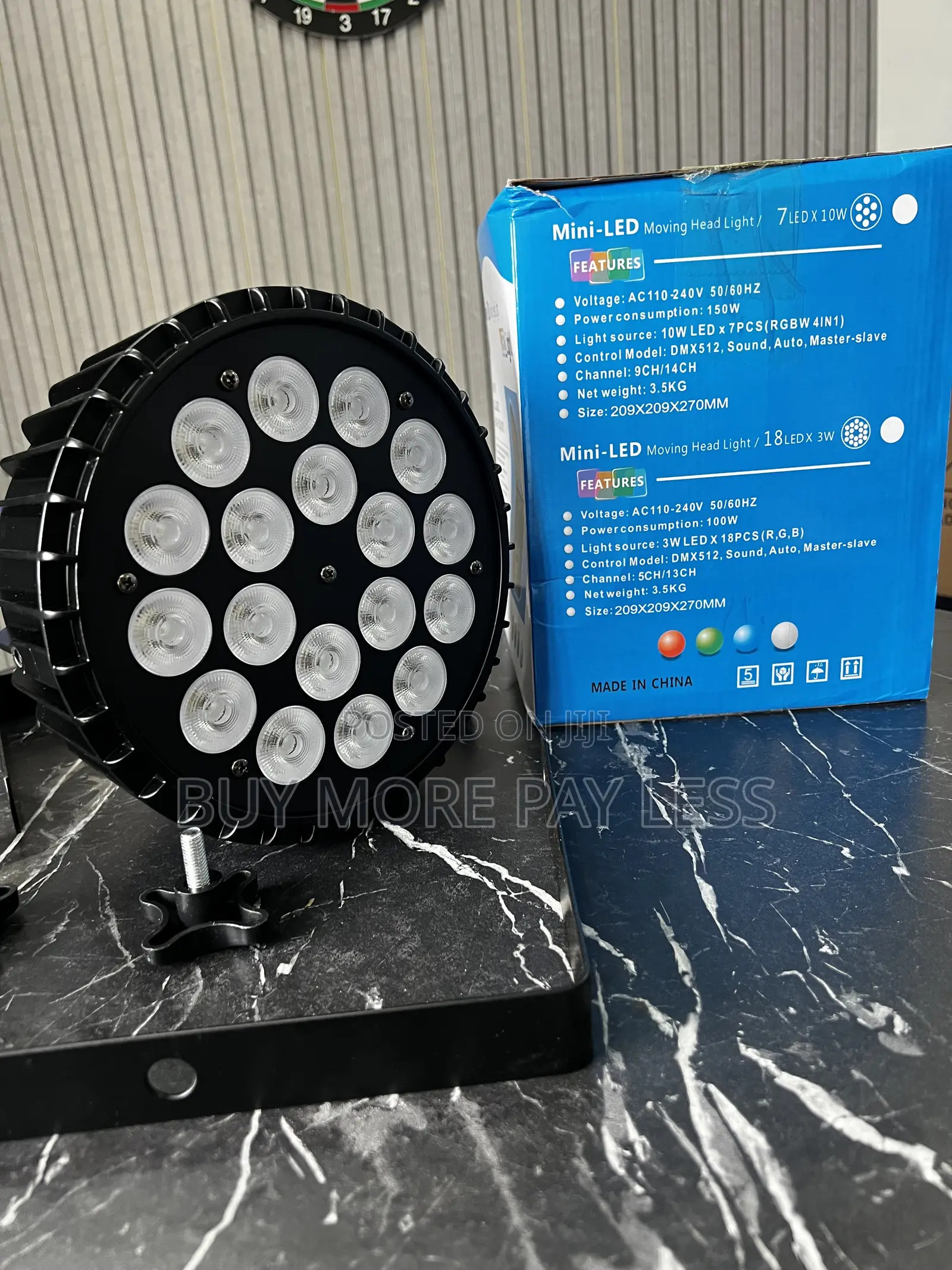 Professional 18-Led Flat PAR Stage Light Fixture