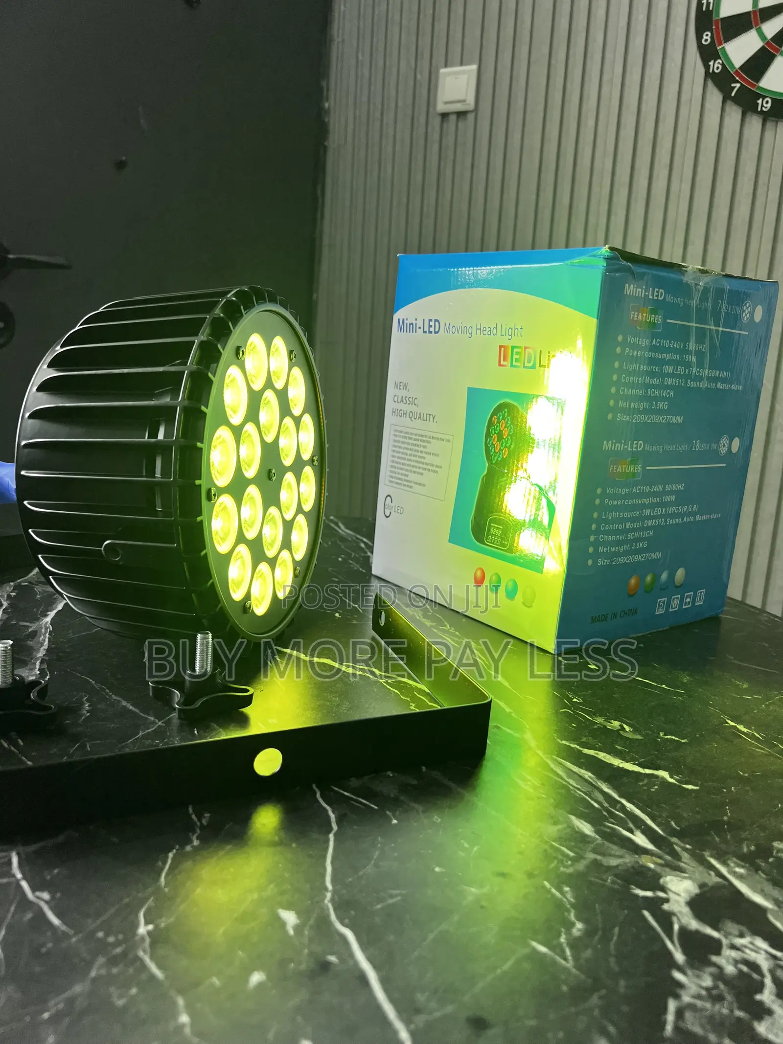 Professional 18-Led Flat PAR Stage Light Fixture
