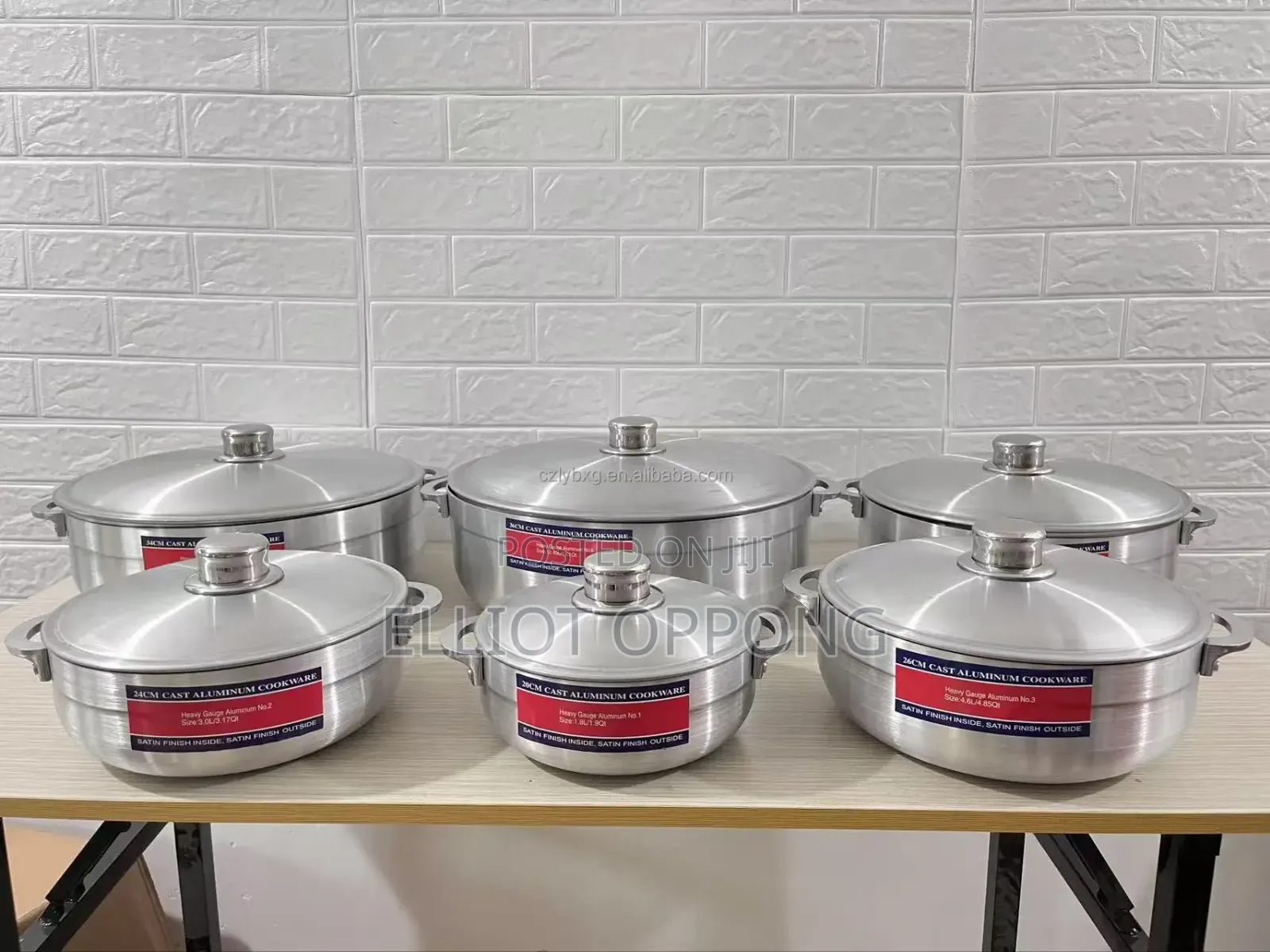 6 Set Aluminium Cookware
