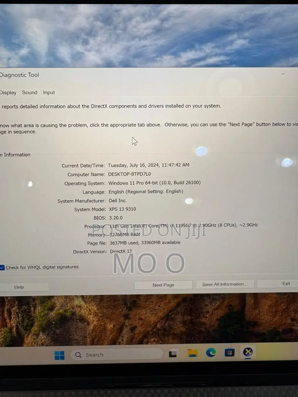 Laptop Dell XPS 13 9310 32GB Intel Core i7 SSD 512GB