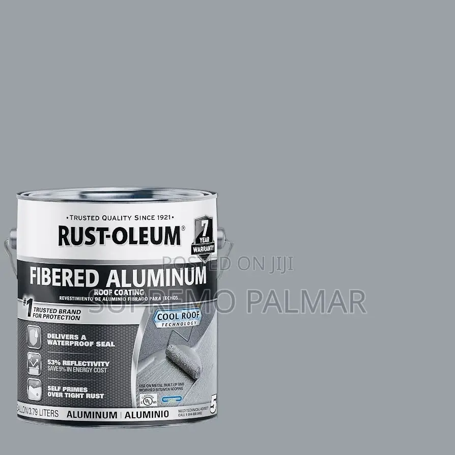 Fibered Aluminum Roof Coating, 18. 93 L – Reflective Waterproof Roof
