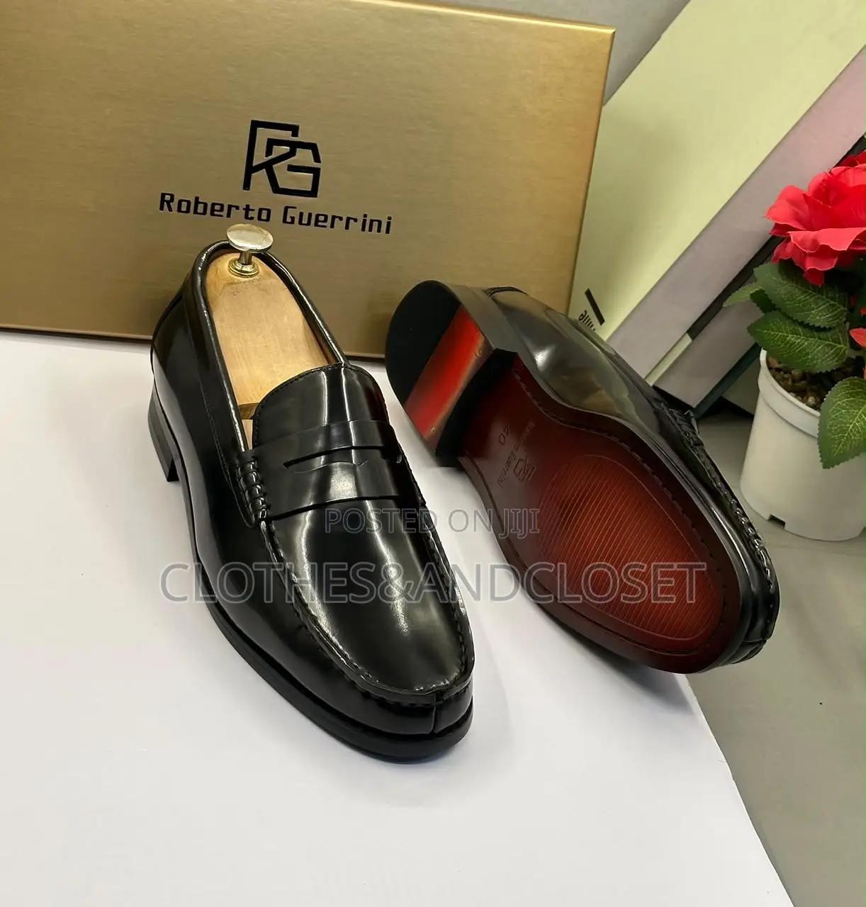 Premium Black Leather Penny Loafers | Executive Men's Slip-on Shoes
