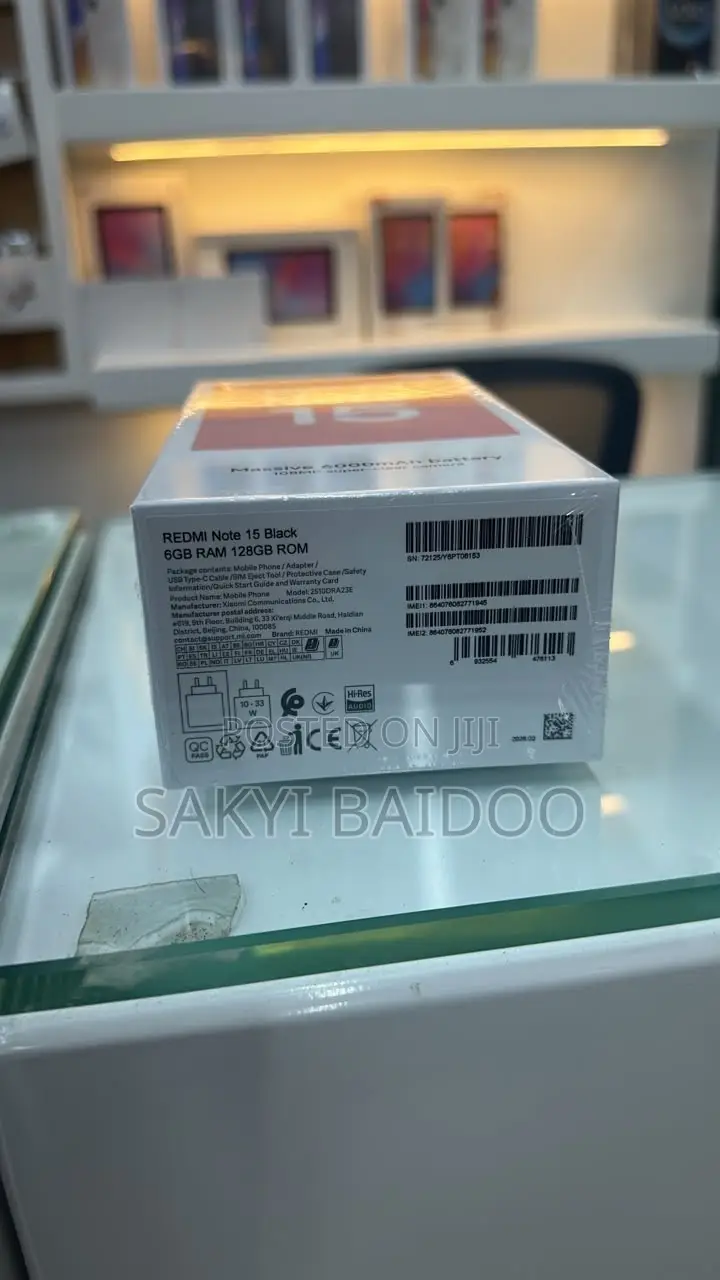 New Xiaomi Redmi Note 15 128 GB Black