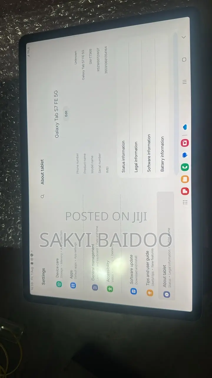Samsung Galaxy Tab S7 FE 128 GB Gray