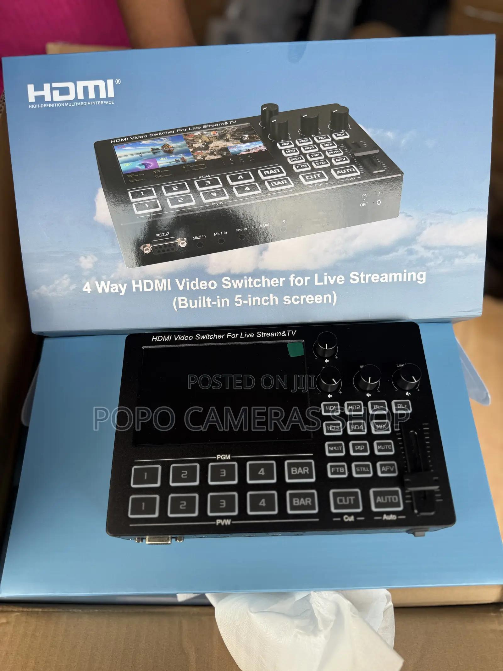 4 Channels HDMI Video Switcher With Screen