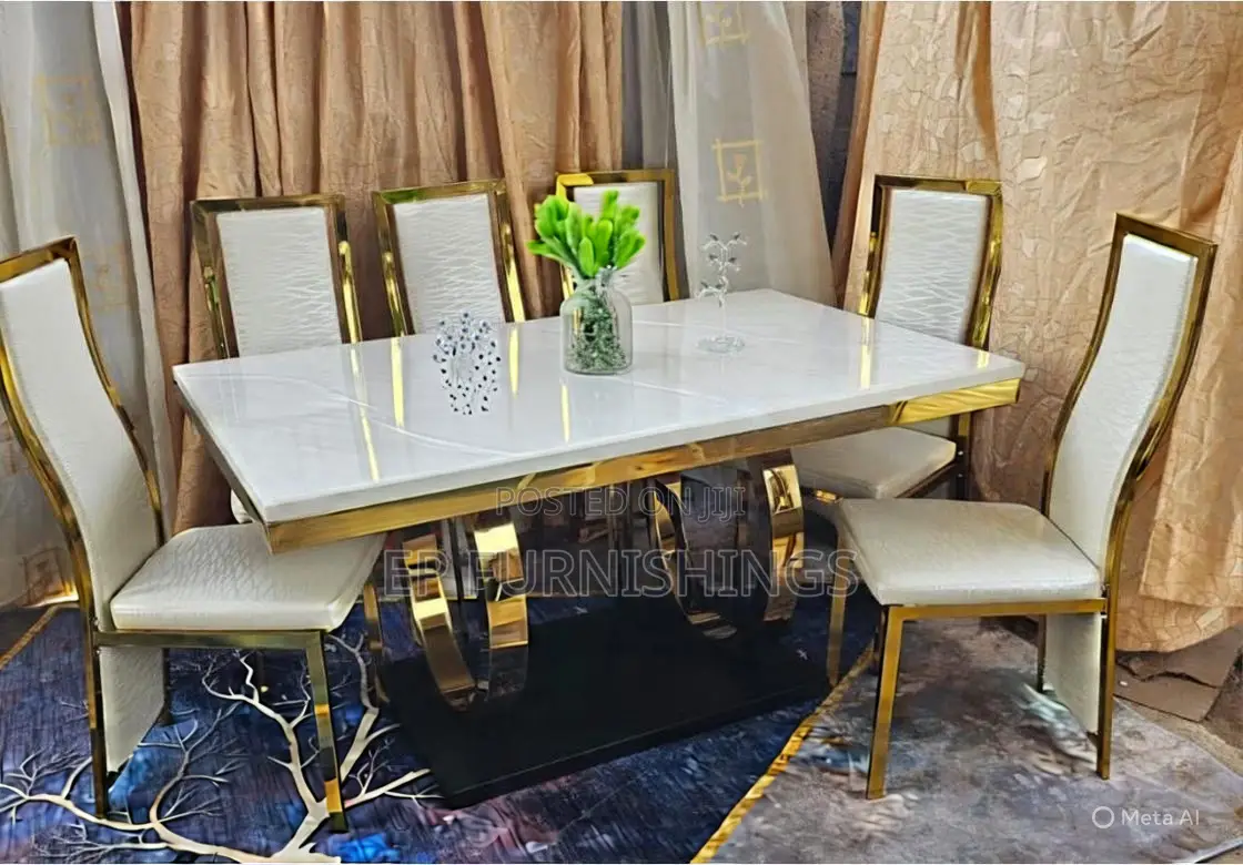 6-Seater Luxury Marble Dining Set*